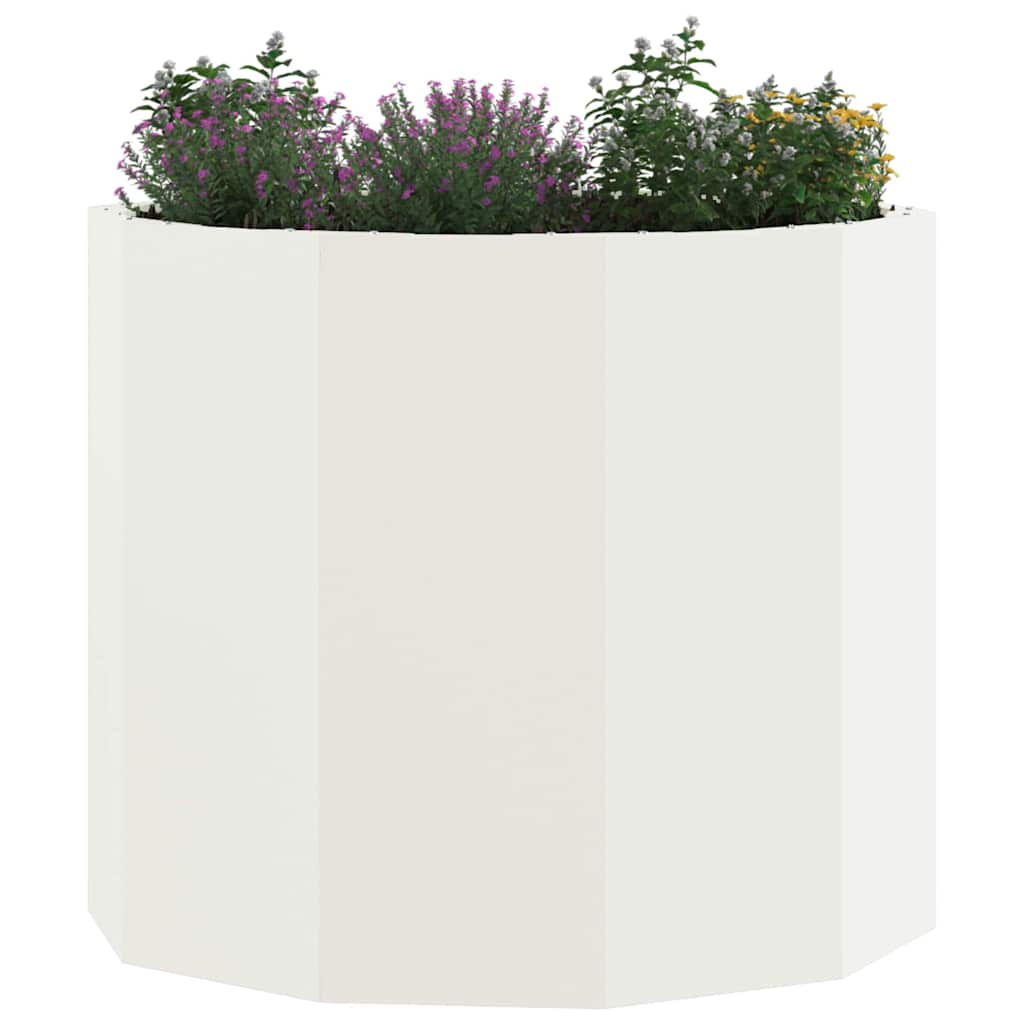 Fioriera Bianco 60 x 60 x 50 cm Acciaio