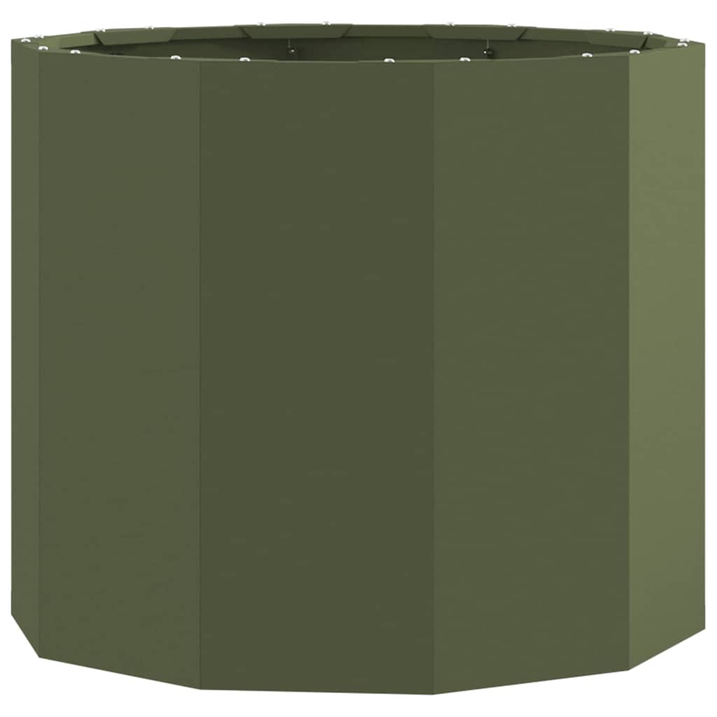 Fioriera Verde oliva 60 x 60 x 50 cm Acciaio