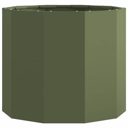 Fioriera Verde oliva 60 x 60 x 50 cm Acciaio