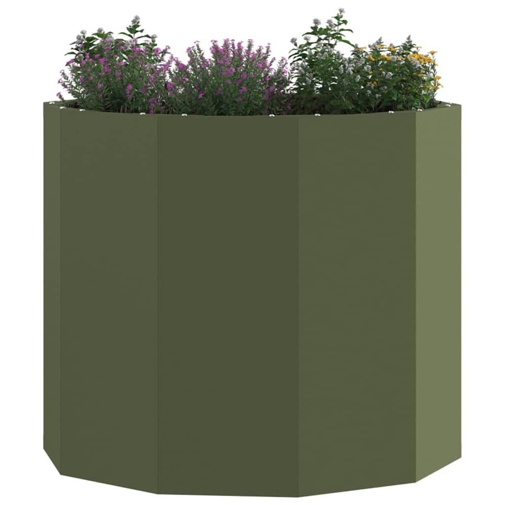Fioriera Verde oliva 60 x 60 x 50 cm Acciaio