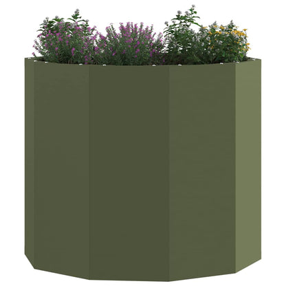 Fioriera Verde oliva 60 x 60 x 50 cm Acciaio