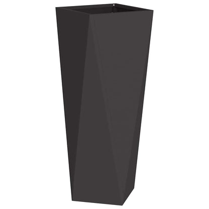 Fioriera 2 pcs Nero 30 x 30 x 75 cm Acciaio