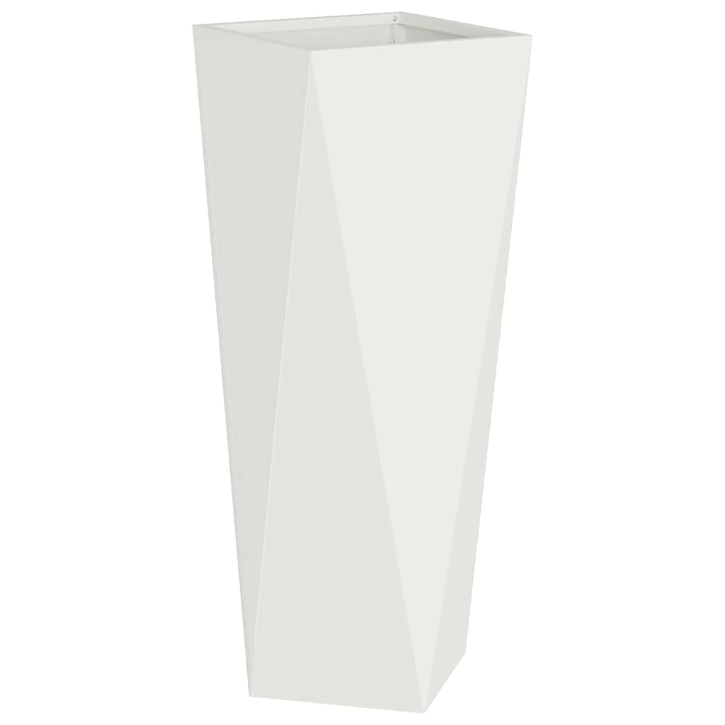 Fioriera Bianco 30 x 30 x 75 cm Acciaio