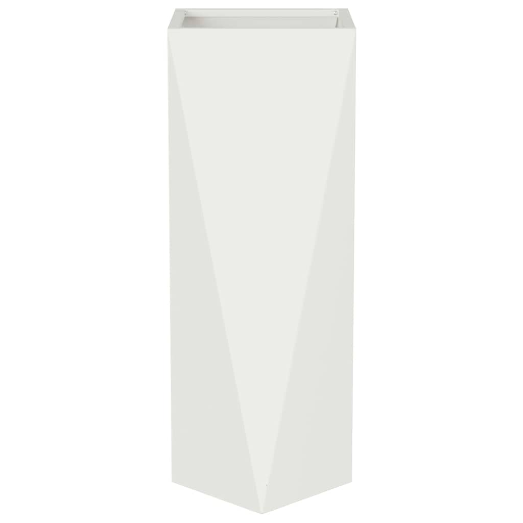 Fioriera Bianco 30 x 30 x 75 cm Acciaio