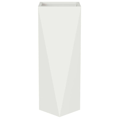 Fioriera Bianco 30 x 30 x 75 cm Acciaio