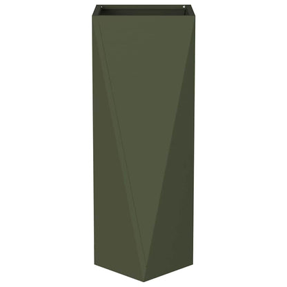 Fioriera Verde oliva 30 x 30 x 75 cm Acciaio