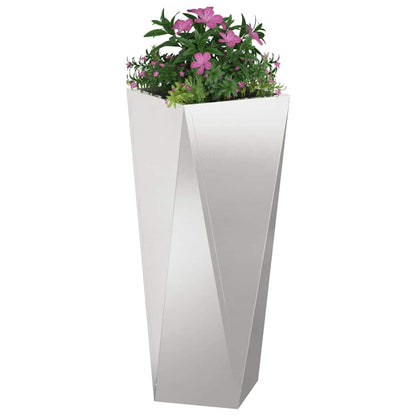 Fioriera 2 pcs Argento 30 x 30 x 75 cm Acciaio inossidabile