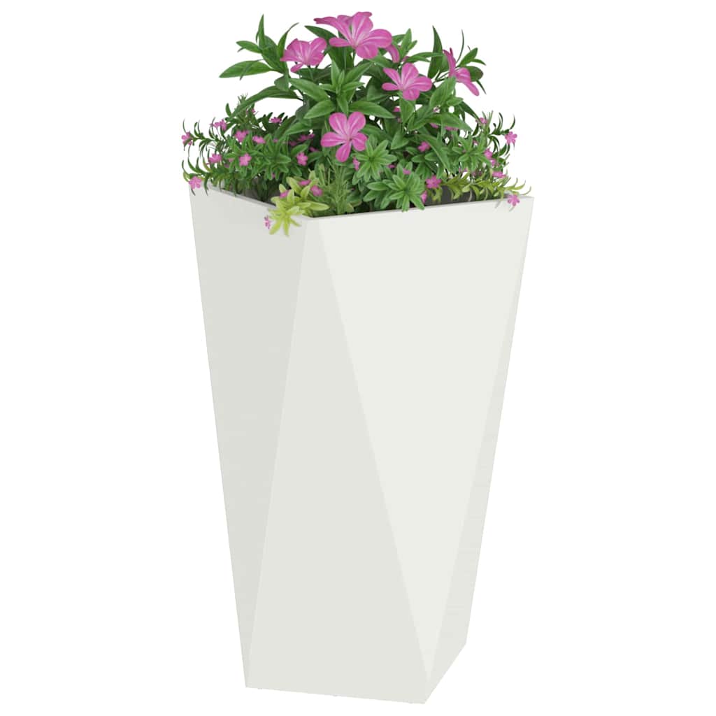 Fioriera Bianco 40 x 40 x 75 cm Acciaio