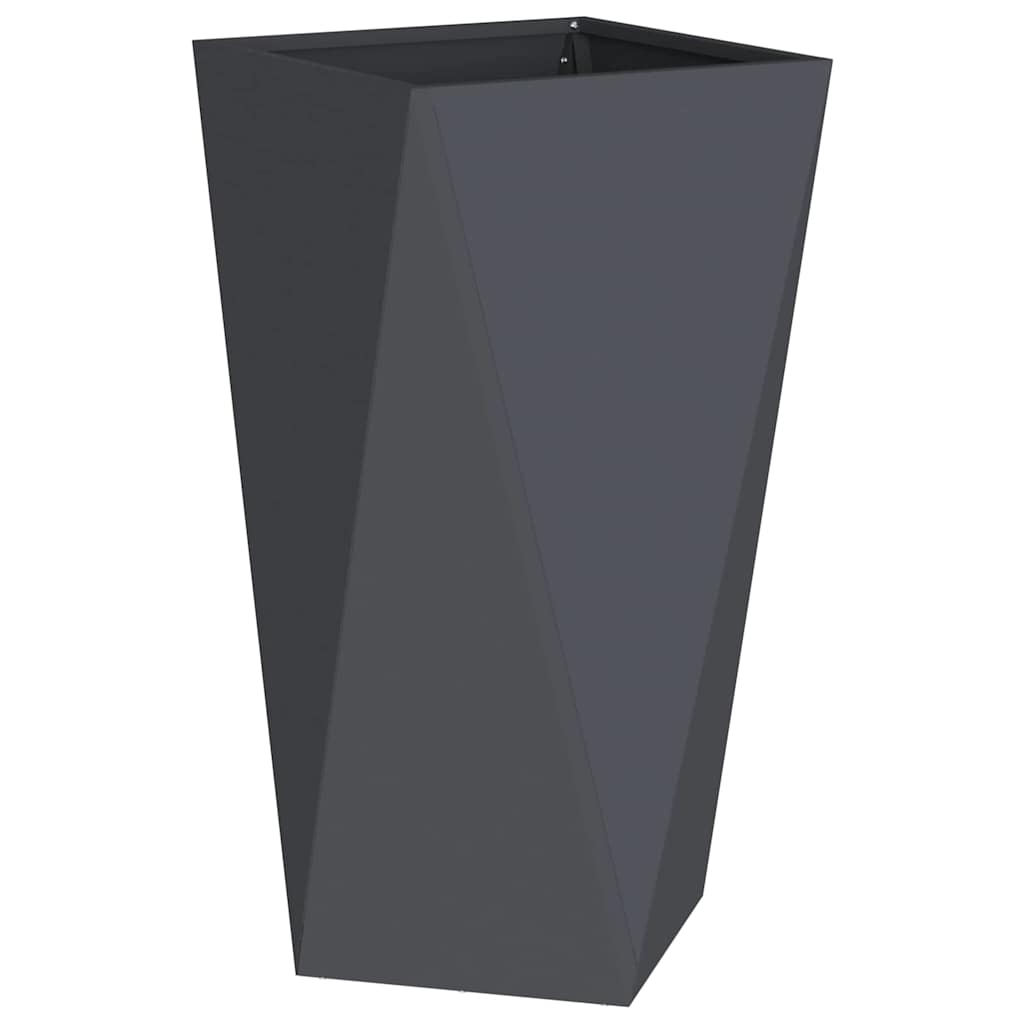 Fioriera 2 pcs Antracite 40 x 40 x 75 cm Acciaio