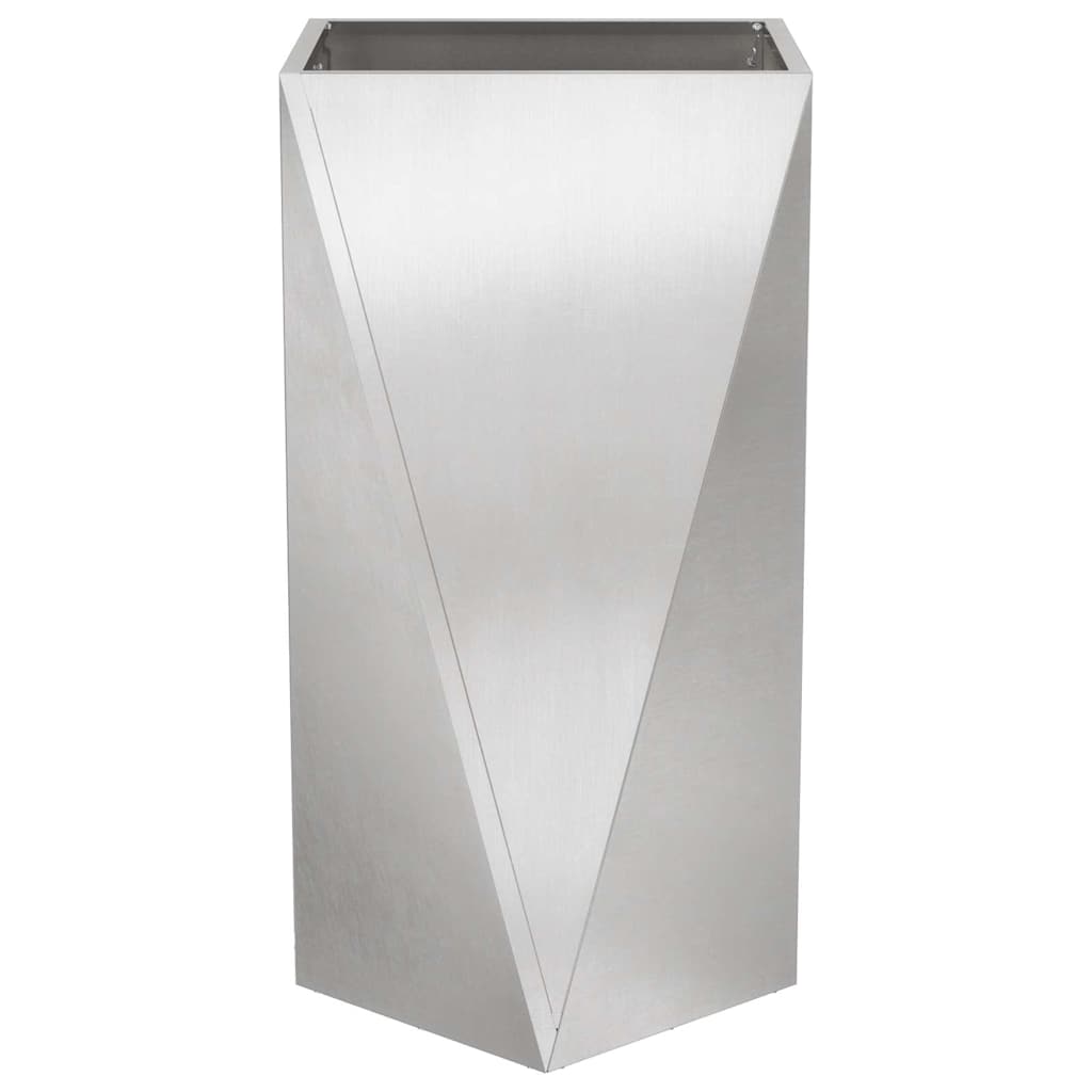 Fioriera Argento 40 x 40 x 75 cm Acciaio inossidabile