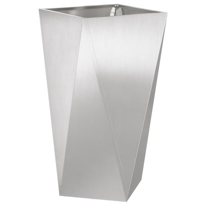 Fioriera 2 pcs Argento 40 x 40 x 75 cm Acciaio inossidabile