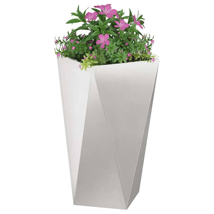 Fioriera 2 pcs Argento 40 x 40 x 75 cm Acciaio inossidabile