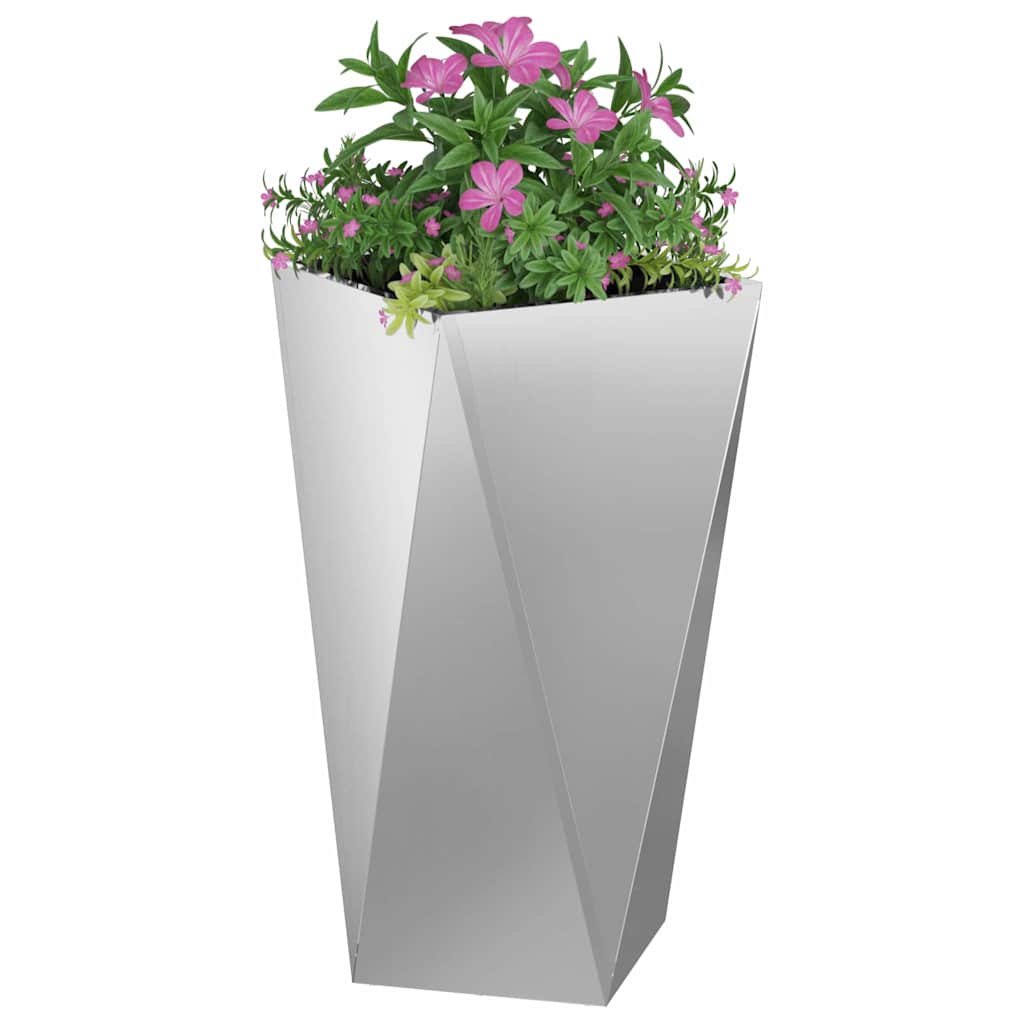 Fioriera Argento 40 x 40 x 75 cm Acciaio zincato