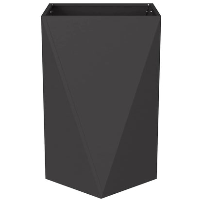 Fioriera Nero 50 x 50 x 75 cm Acciaio