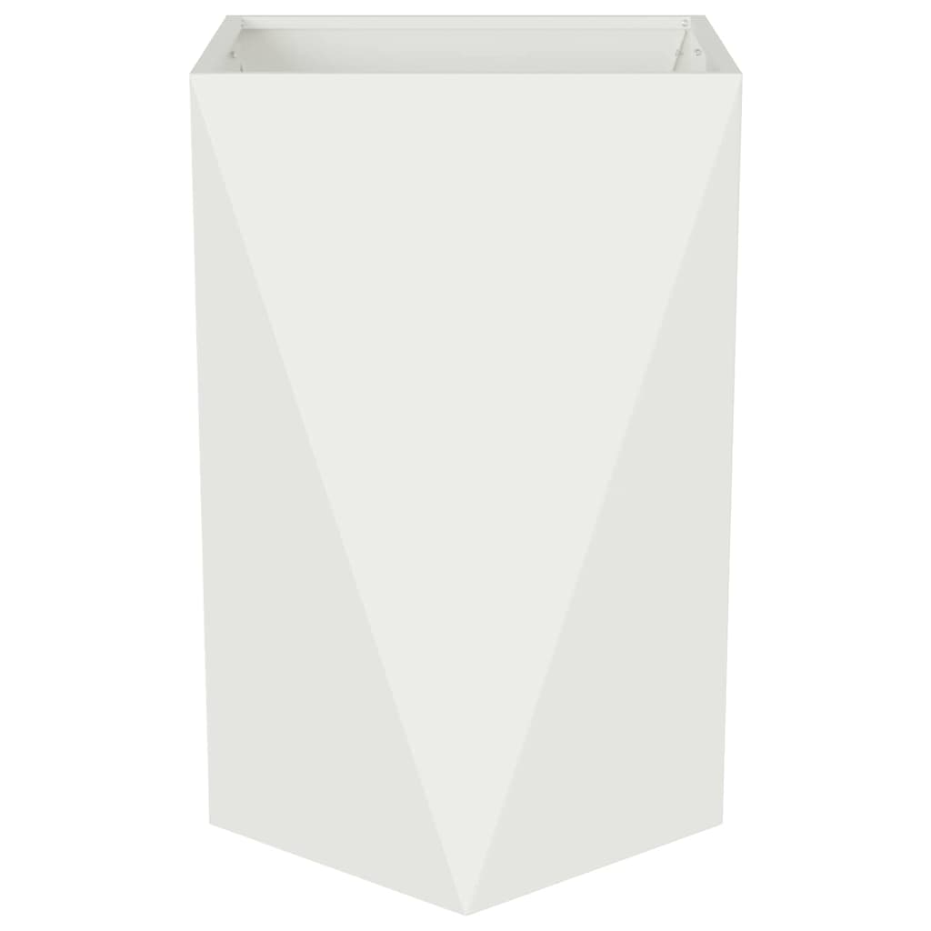 Fioriera Bianco 50 x 50 x 75 cm Acciaio