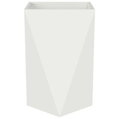 Fioriera Bianco 50 x 50 x 75 cm Acciaio