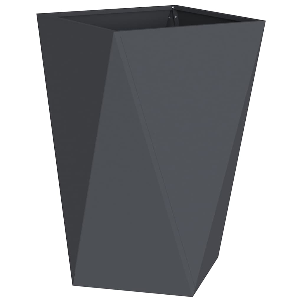 Fioriera 2 pcs Antracite 50 x 50 x 75 cm Acciaio