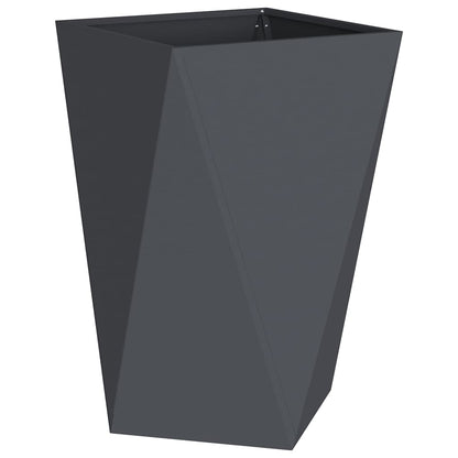 Fioriera 2 pcs Antracite 50 x 50 x 75 cm Acciaio