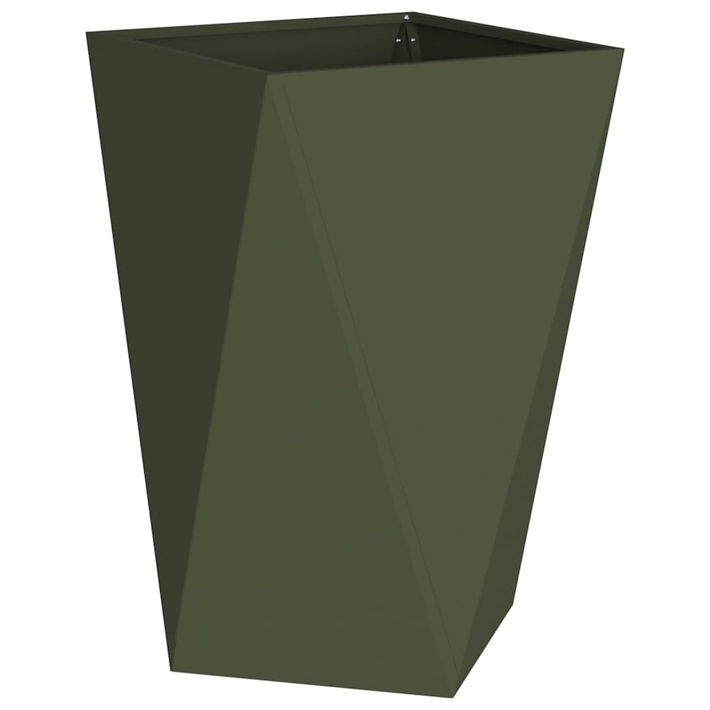 Fioriera Verde oliva 50 x 50 x 75 cm Acciaio