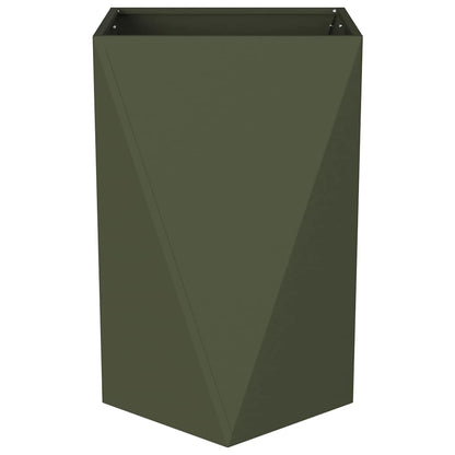 Fioriera Verde oliva 50 x 50 x 75 cm Acciaio