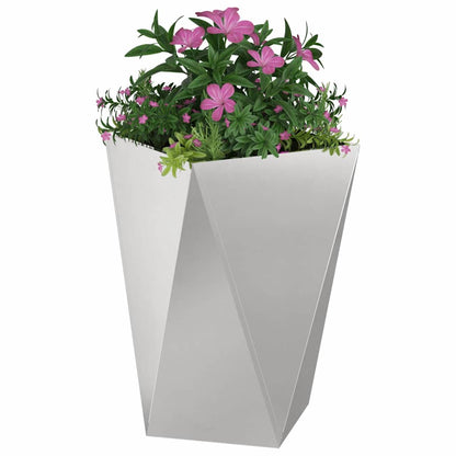 Fioriera 2 pcs Argento 50 x 50 x 75 cm Acciaio inossidabile