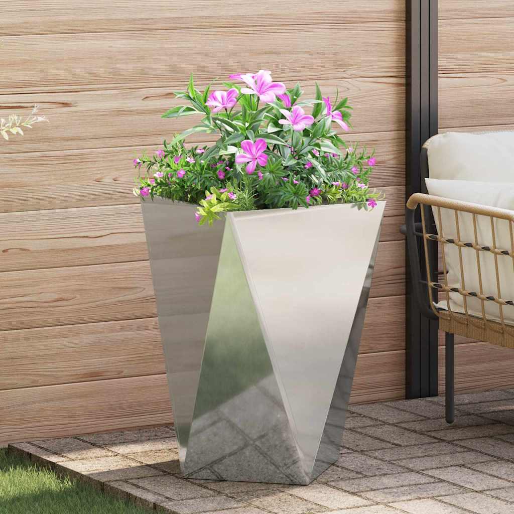 Fioriera Argento 50 x 50 x 75 cm Acciaio zincato
