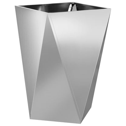 Fioriera 2 pcs Argento 50 x 50 x 75 cm Acciaio zincato