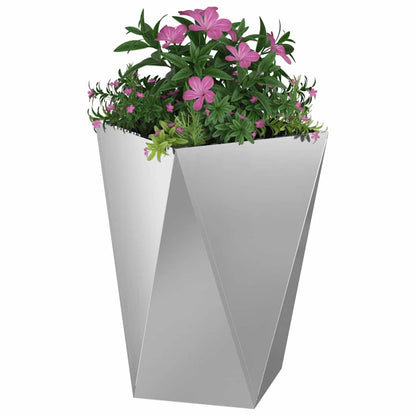 Fioriera 2 pcs Argento 50 x 50 x 75 cm Acciaio zincato