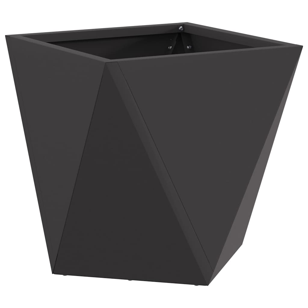Fioriera Nero 30 x 30 x 30 cm Acciaio