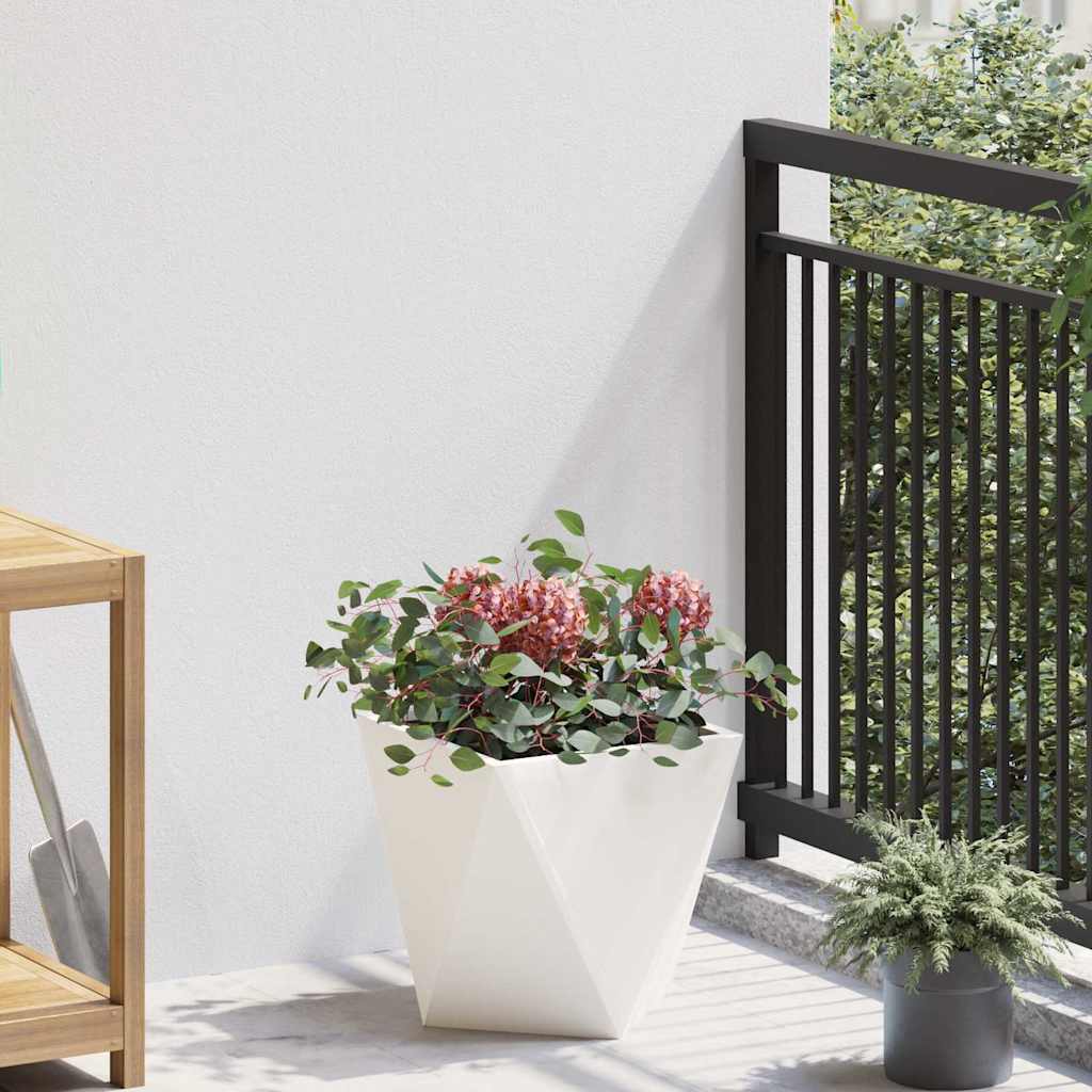 Fioriera Bianco 30 x 30 x 30 cm Acciaio
