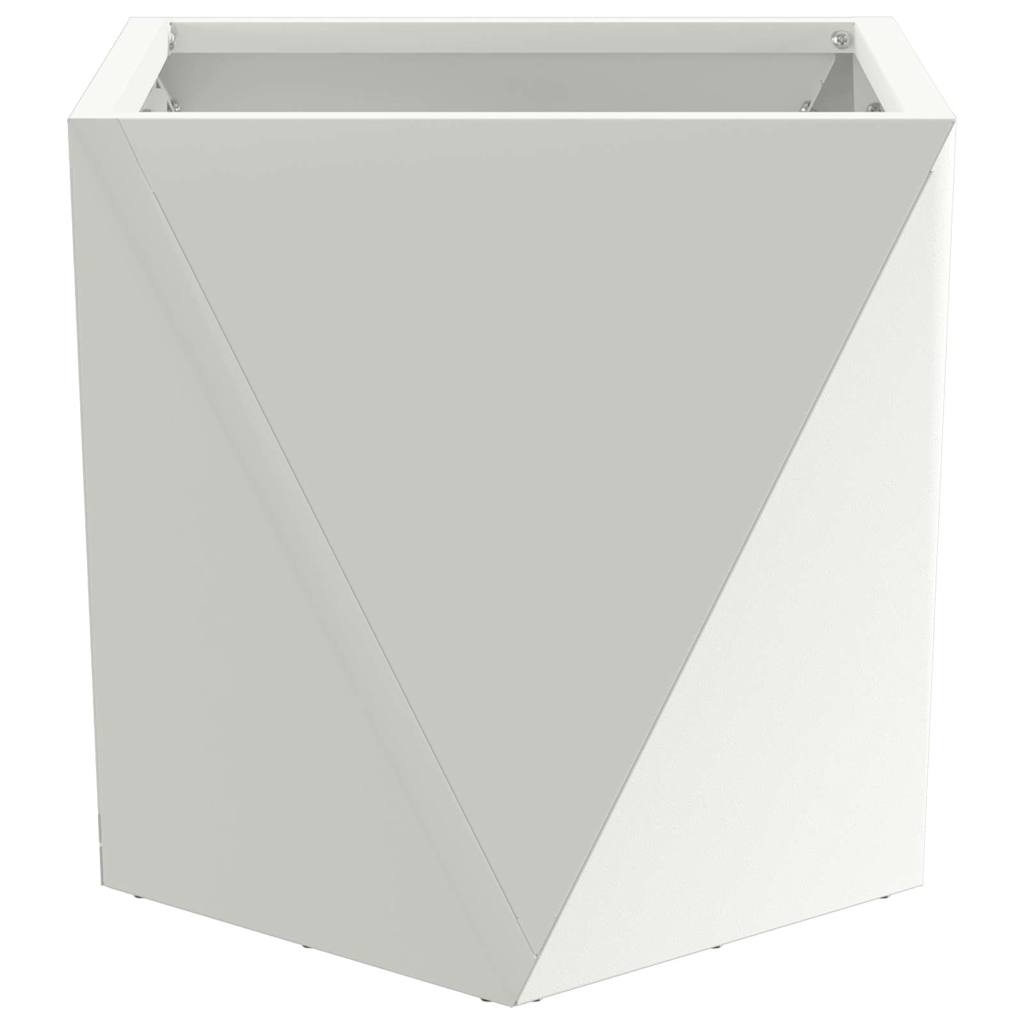 Fioriera Bianco 30 x 30 x 30 cm Acciaio