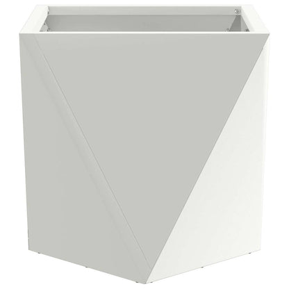 Fioriera Bianco 30 x 30 x 30 cm Acciaio