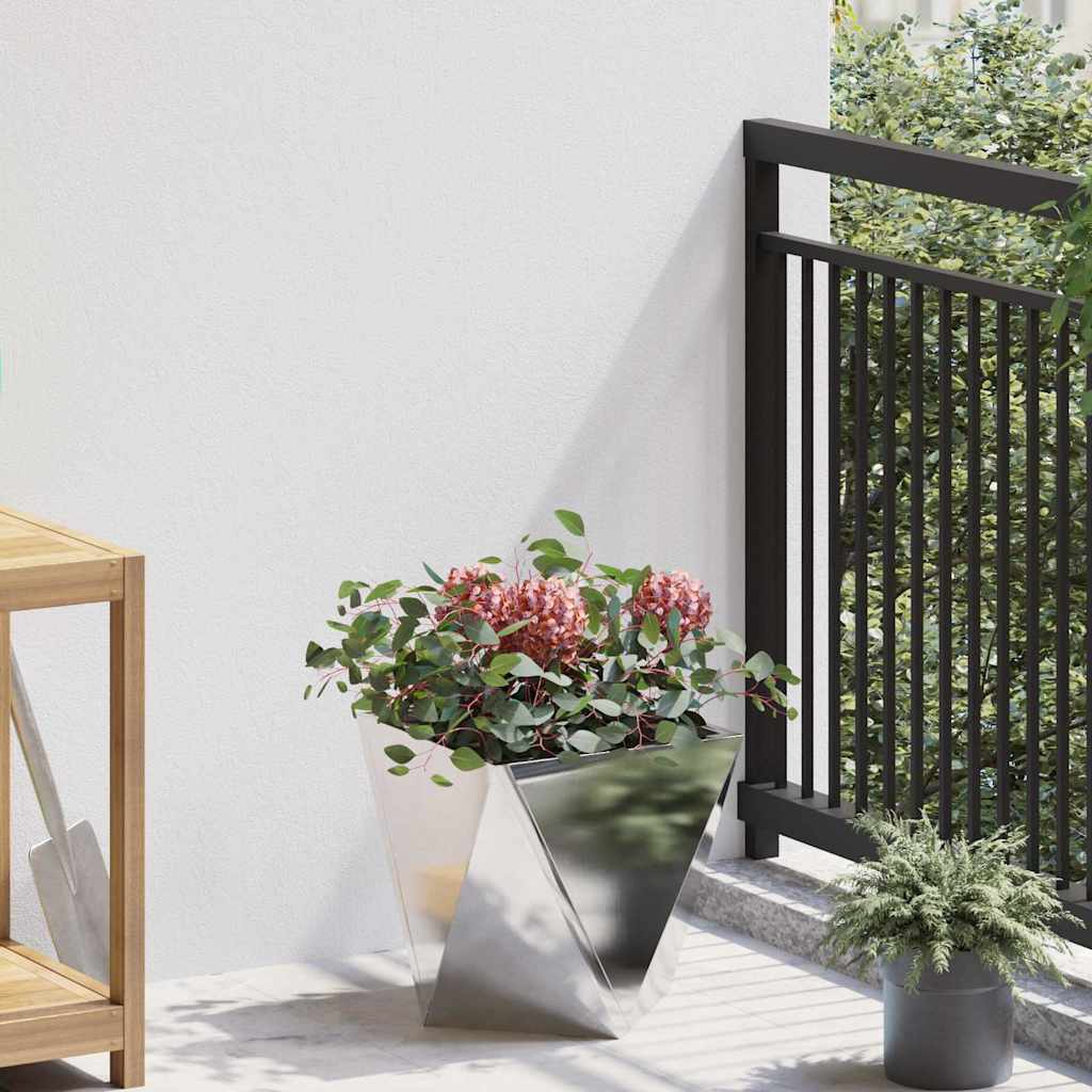 Fioriera Argento 30 x 30 x 30 cm Acciaio inossidabile