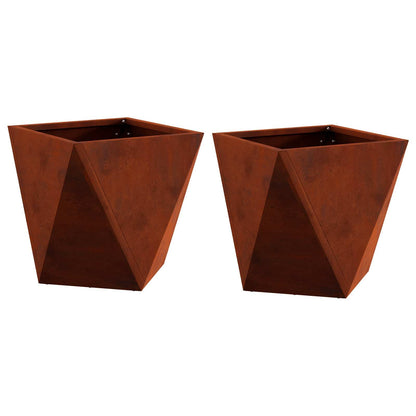 Fioriera 2 pcs Ruggine 30 x 30 x 30 cm