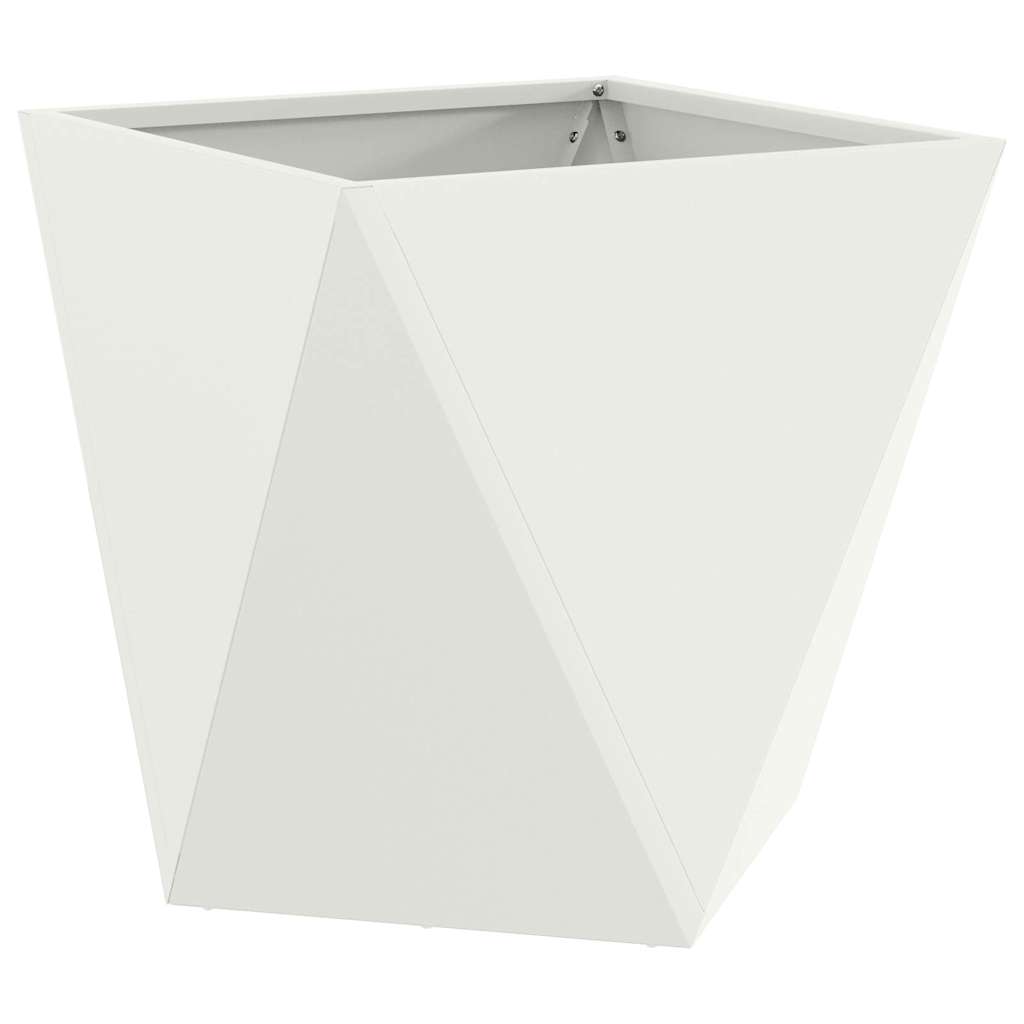 Fioriera Bianco 40 x 40 x 40 cm Acciaio