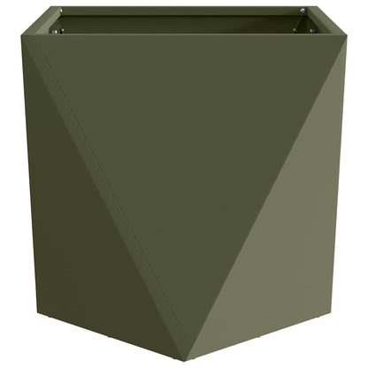 Fioriera Verde oliva 40 x 40 x 40 cm Acciaio