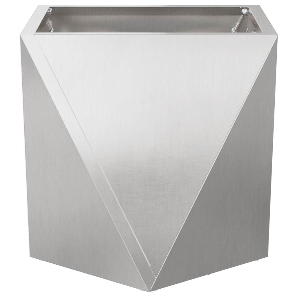 Fioriera Argento 40 x 40 x 40 cm Acciaio inossidabile