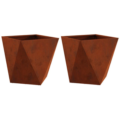 Fioriera 2 pcs Ruggine 40 x 40 x 40 cm