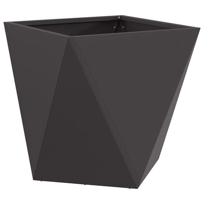 Fioriera Nero 50 x 50 x 50 cm Acciaio