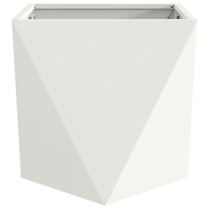 Fioriera Bianco 50 x 50 x 50 cm Acciaio