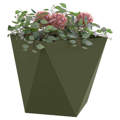 Fioriera Verde oliva 50 x 50 x 50 cm Acciaio