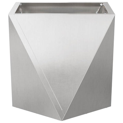 Fioriera Argento 50 x 50 x 50 cm Acciaio inossidabile