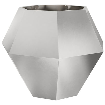 Fioriera 2 pcs Argento 100 x 100 x 80 cm Acciaio inossidabile