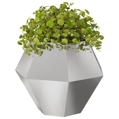 Fioriera 2 pcs Argento 100 x 100 x 80 cm Acciaio inossidabile