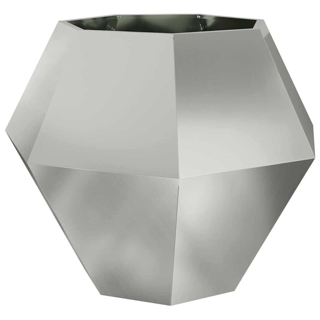 Fioriera 2 pcs Argento 100 x 100 x 80 cm Acciaio zincato