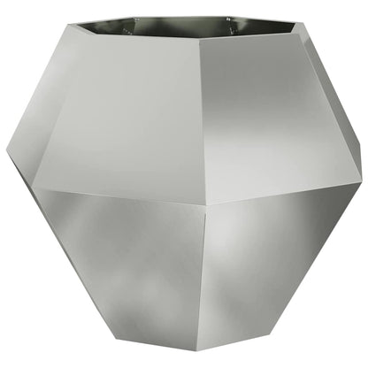 Fioriera 2 pcs Argento 100 x 100 x 80 cm Acciaio zincato