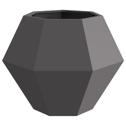 Fioriera Nero 75 x 75 x 60 cm Acciaio