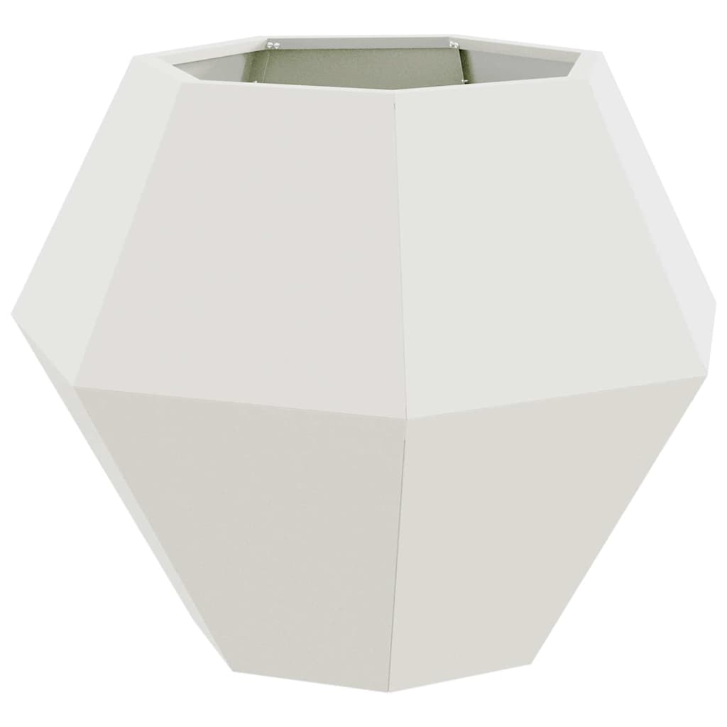 Fioriera Bianco 75 x 75 x 60 cm Acciaio