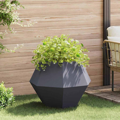 Fioriera Antracite 75 x 75 x 60 cm Acciaio