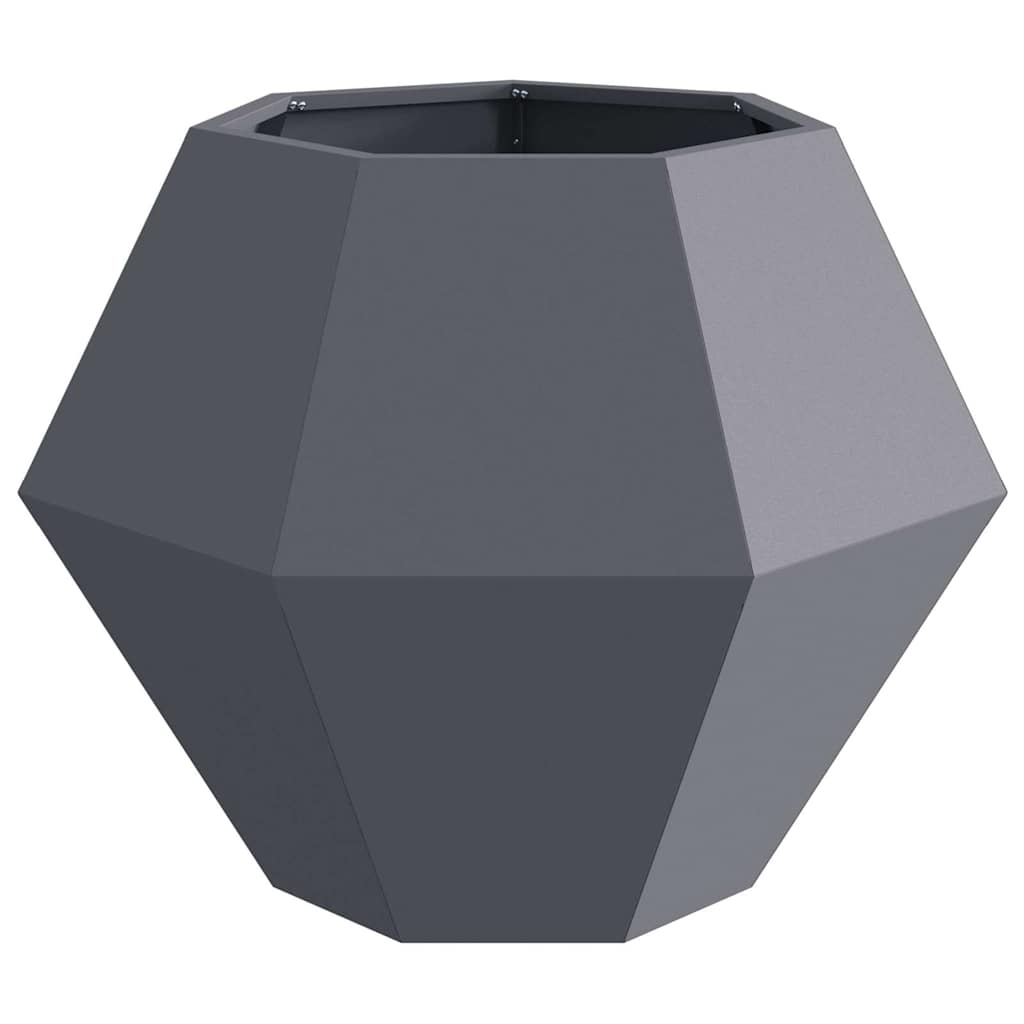 Fioriera Antracite 75 x 75 x 60 cm Acciaio